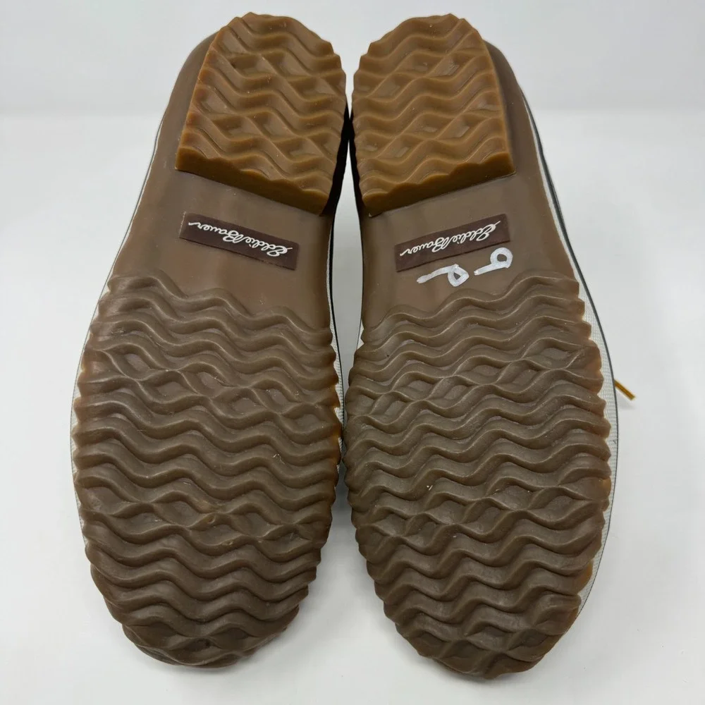 Eddie Bauer Hunt Pac Duck Boots Brown Leather Waterproof Rubber Ankle Women's 10